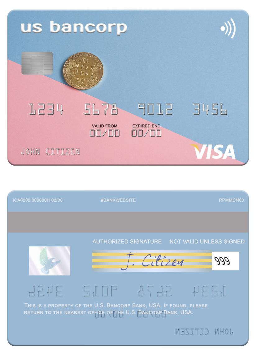 USA U.S. Bancorp Bank visa card